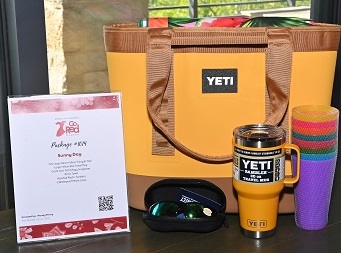 Photo of a Yeti-themed auction package