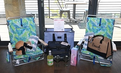 Photo of a beach-themed auction package